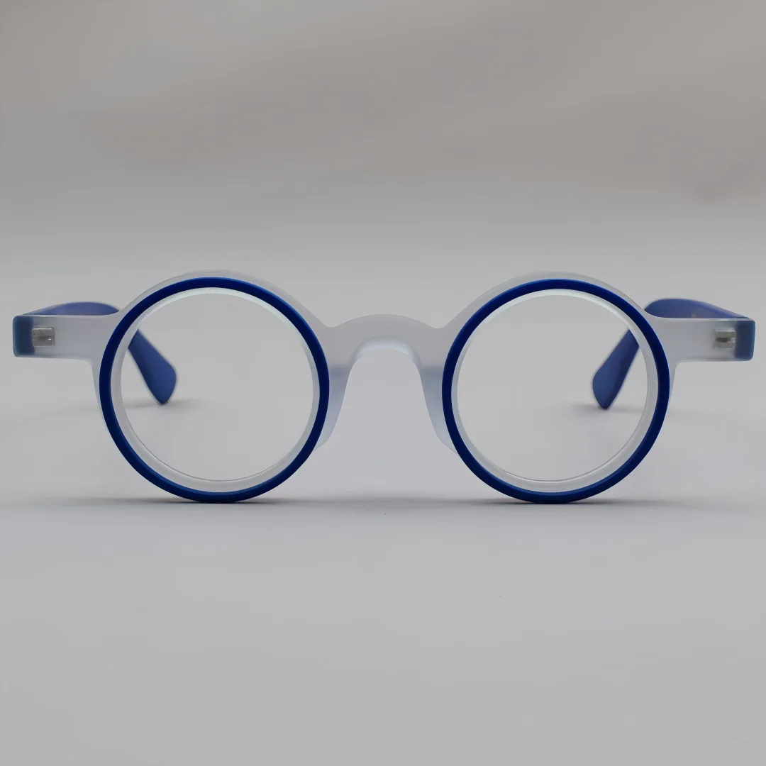 ALICIA Mode Retro Runde Vollformat Kleine Größe Brillen Luxus Acetat Spektakel Optische Verordnung Rahmen Mann Frau – Detail 13