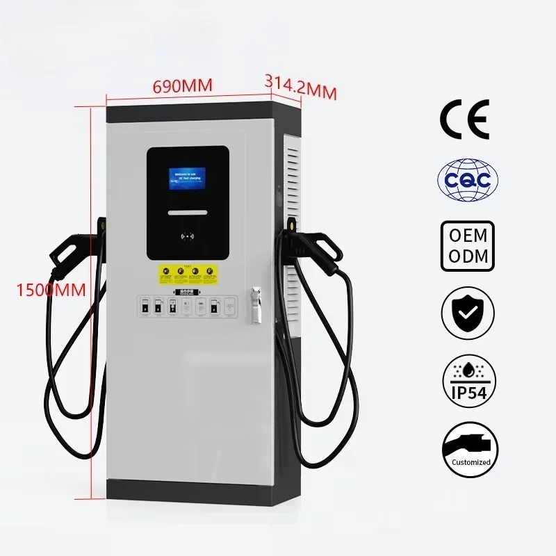 Customized 120KW DC Fast EV Charging Station Ultra High Speed Electric Vehicle Charger For Commercial New Energy Car Charging
