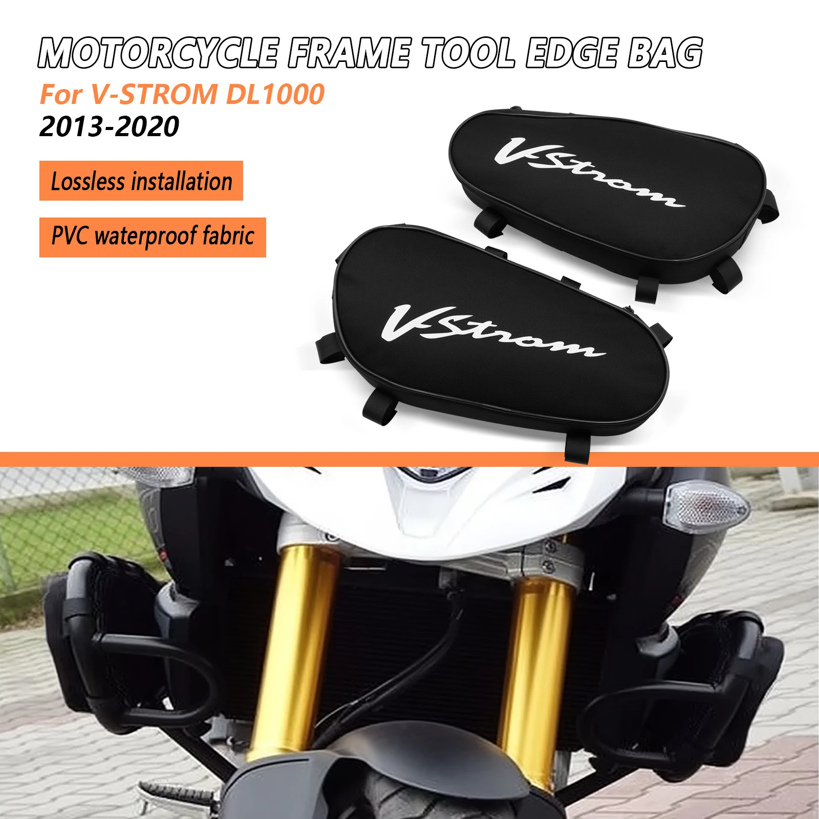 

ДЛЯ V-STROM DL1000 V-Strom DL 1000 2013-2020 2019 2028, рама мотоцикла, защитные дуги, водонепроницаемая сумка, сумка для инструментов для ремонта