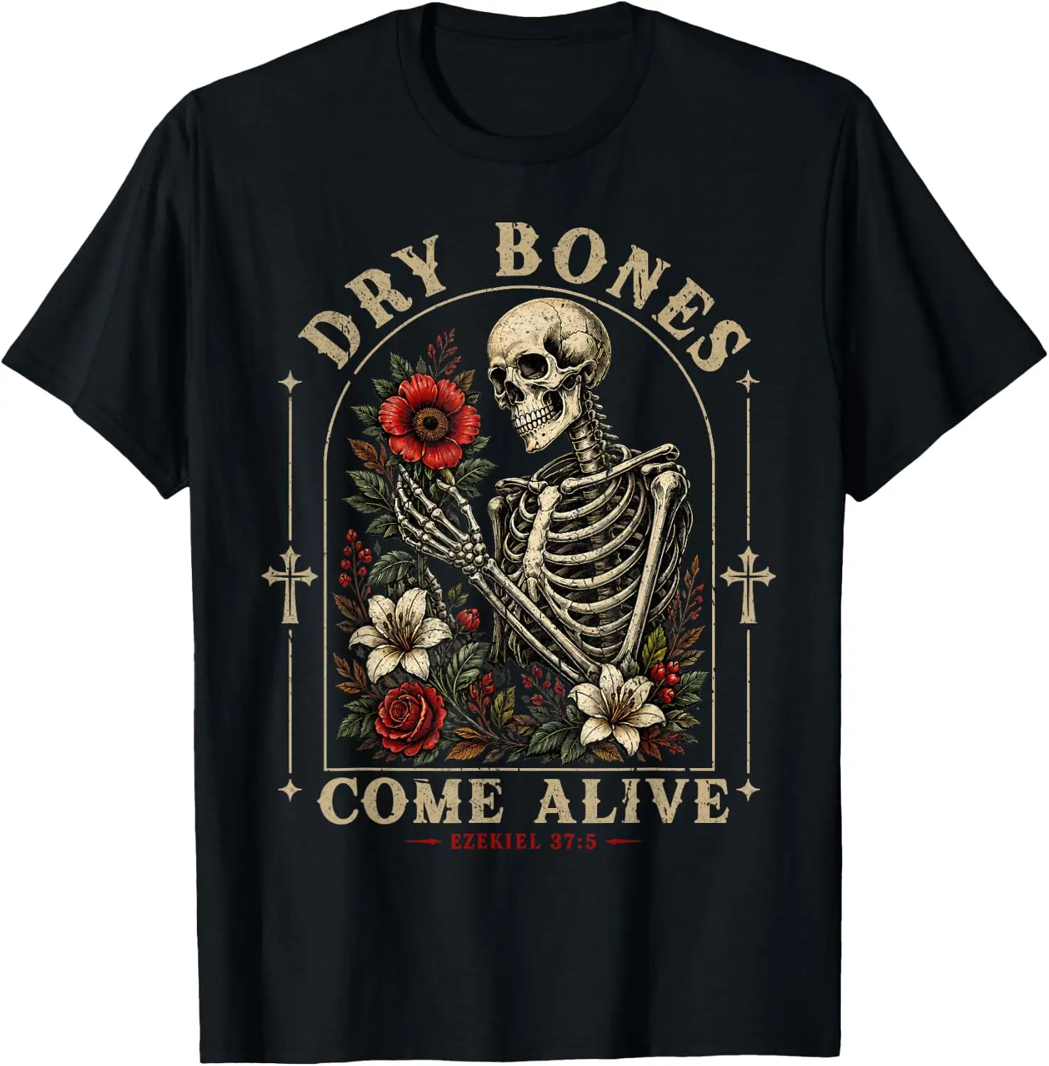 Dry Bones Come Alive Funny Skeleton Christian Halloween T-Shirt