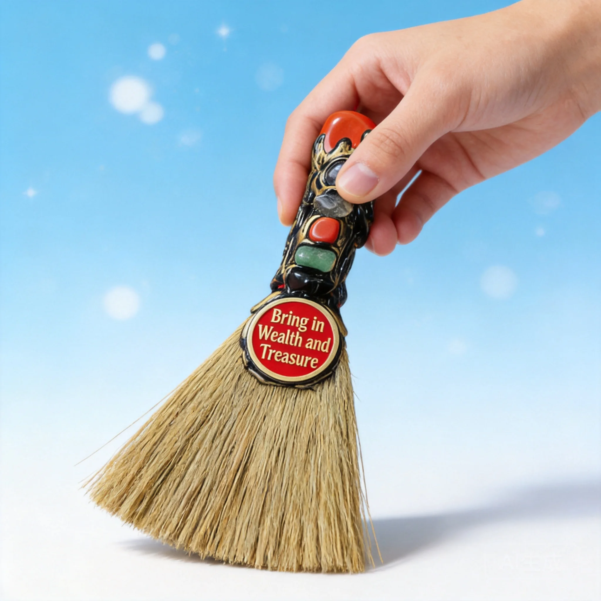 

Chinese Style Five Elements Broom Hanging Ornament 2026 For Home Car Decor With Natural Crystal Shan Gui Lucky Coin Handmade Fen