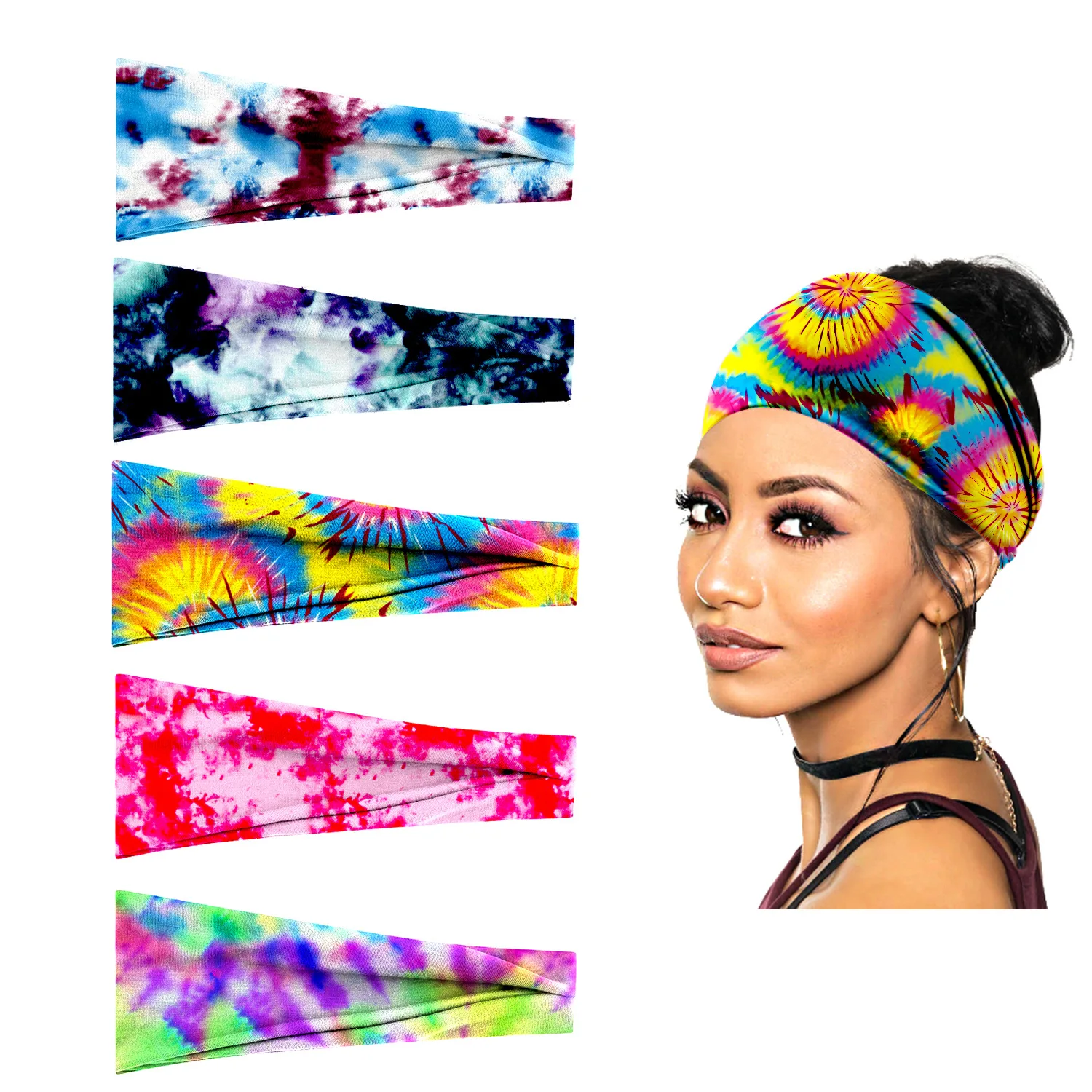 New Elastic Headband Sport Sweatband Women Men Yoga Tennis Running Jog Cycling Hair Band Turban Outdoor Gym Sport Makeup Bandage