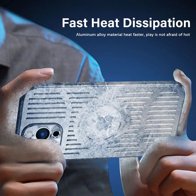 Better Heat Dissipation Aluminum Metal Phone Case For iPhone 17 16 15 Pro Max 14 13 12 Back Cover