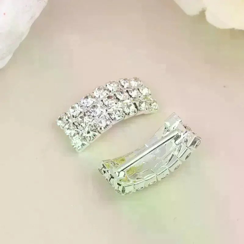 5/10Pcs 20*9mm Rhinestone Bikini Connector Buckle Alloy Chain Swinning Swimwear Decorative Rhinestone Jewelry Buckle