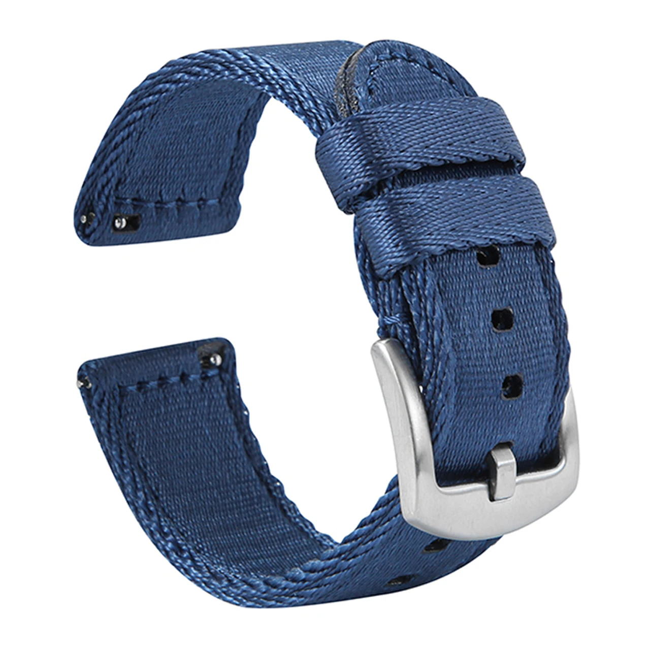BANDSMAN Premium glattes Nylon-Uhrenarmband, 18 mm, 20 mm, 22 mm, gewebtes Nylon-Sicherheitsgurt-Uhrenarmband, Schnellverschluss-Ersatzarmband für Seiko 6