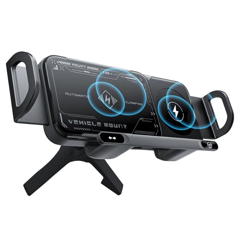 NEW Dual Coil Fold Screen Car Wireless Charger for Samsung Galaxy Z Fold 3 2 Flip 4 iPhone Fast Phone Charging Vent Mount Holder