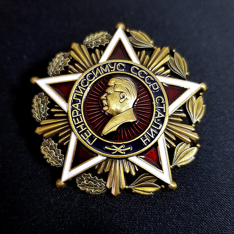 High quality metal material Stalin hat badge pendant Retro Soviet Lenin Medal Metal Badge Souvenir historical collection