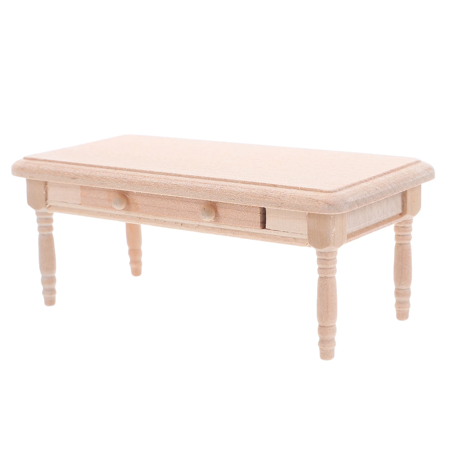 Cajón de mesa de centro de madera en miniatura, escala 1, 12, muebles de casa de muñecas en miniatura de madera sin terminar, accesorios para sala de estar