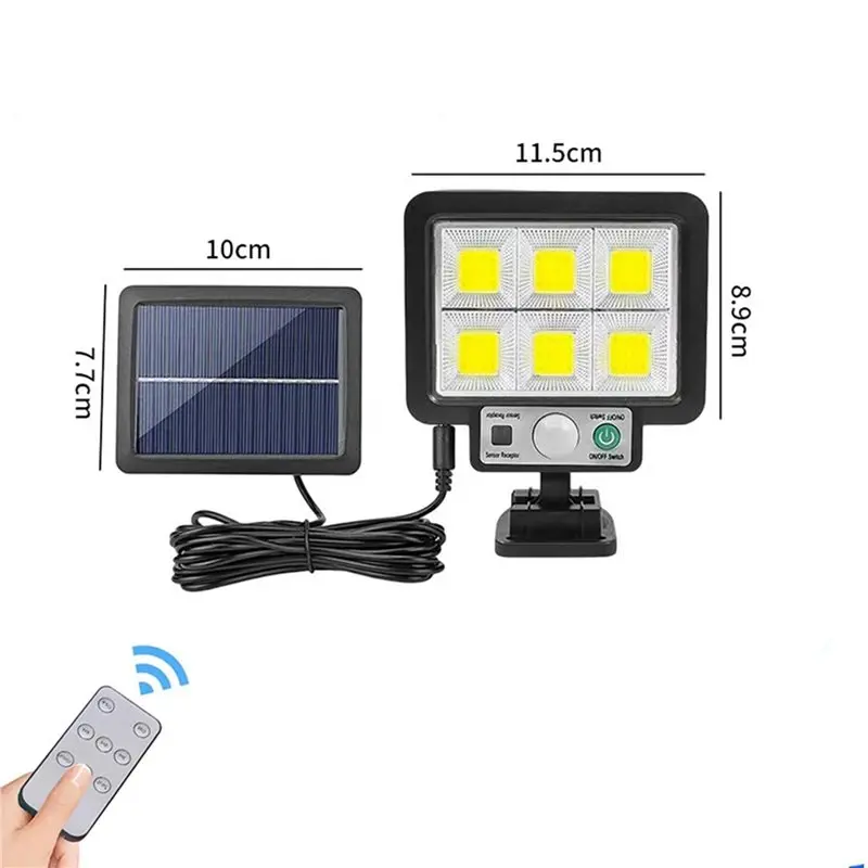 

4X светодиодный солнечный настенный светильник с 3 режимами, водонепроницаемый, с датчиком движения, для сада и улицы, на солнечной энергии - LICG