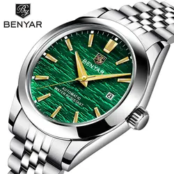 BENYAR 2025 New Watch Men's Automatic Mechanical Fashion Sports Watch 50ATM Waterproof Night Light Watches Mens reloj hombre