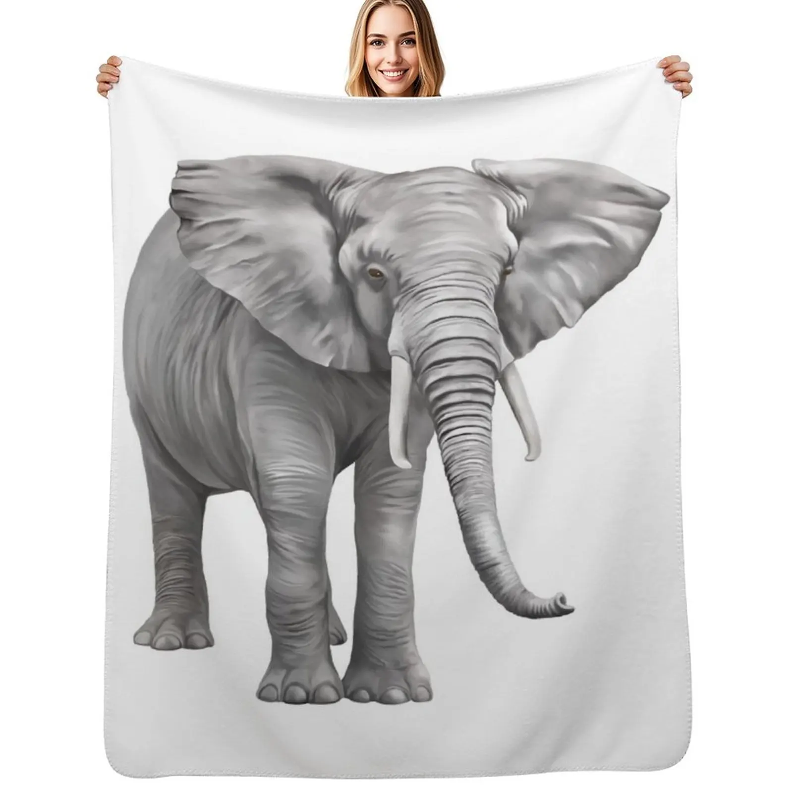 

Large Elephant Throw Blanket Stain Resistant Cozy Warm Blanket