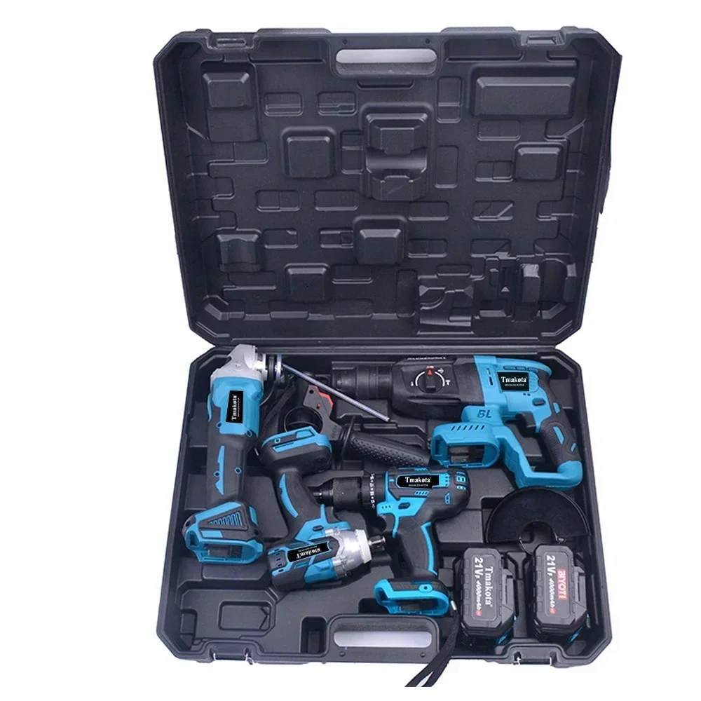 High Quality N In One Brushless Cordless Power Tools Hand Tool Set 20v Combo Kits With Two Battery electrical tool box set