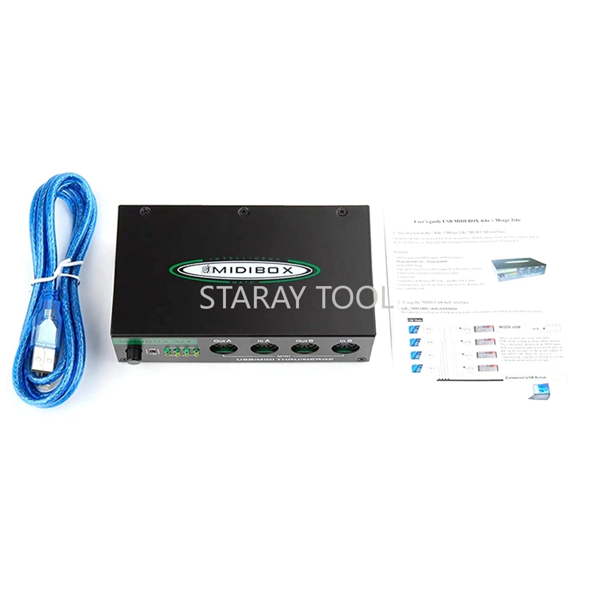 64 MIDI Channels MIDI Box Musical Instruments USB MIDI Interface Merge Thru Box