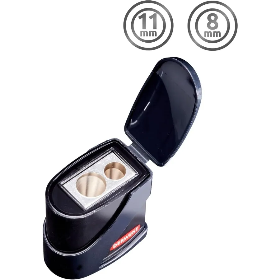 مبراة أقلام رصاص DualBlade مع فتحات مزدوجة لشحذ دقيق مثالية للاستخدام المدرسي والمكتبي تناسب أقلام 11.5 مم و8.25 مم