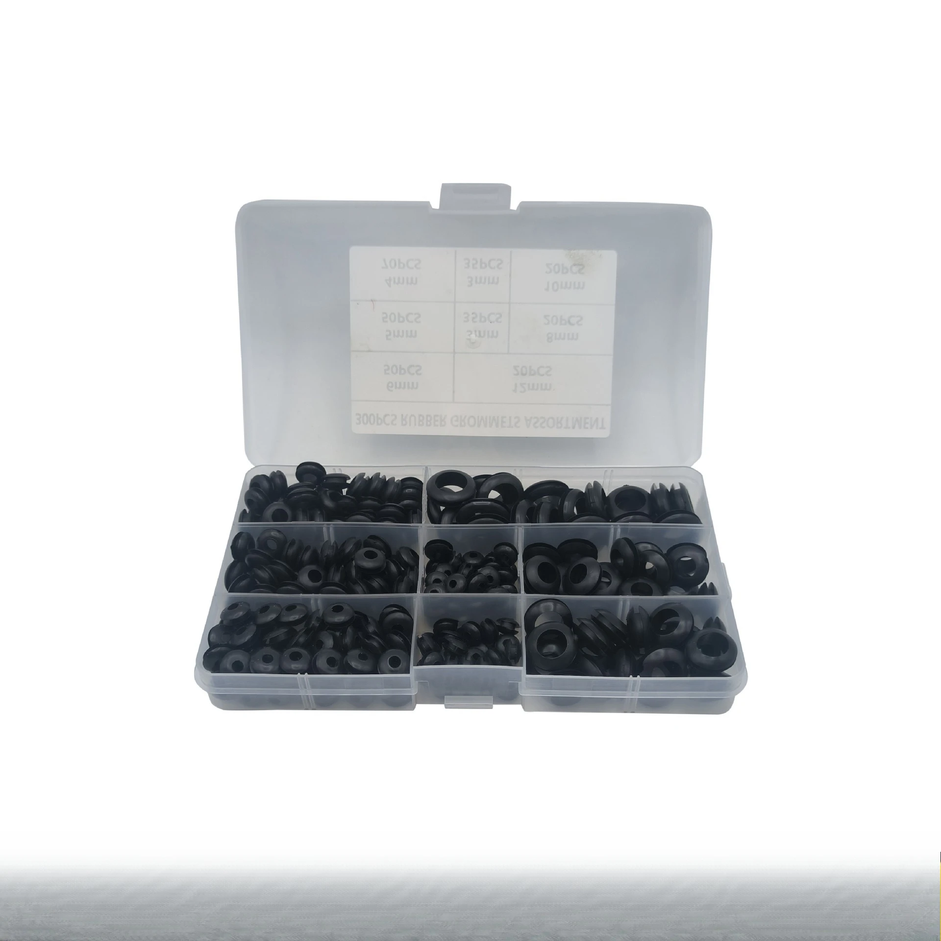 O-ring waterproof sealing ring rubber ring 300PCS boxed rubber wire protection ring O-ring rubber wire protection coil
