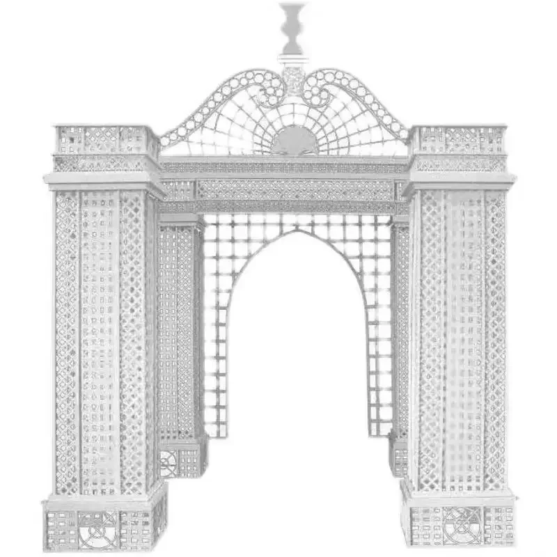New Wedding Flower Gate Happiness Gate Wrought Iron Arch Shelf European Background Door Shelf Wrought Iron Wedding Prop Arch