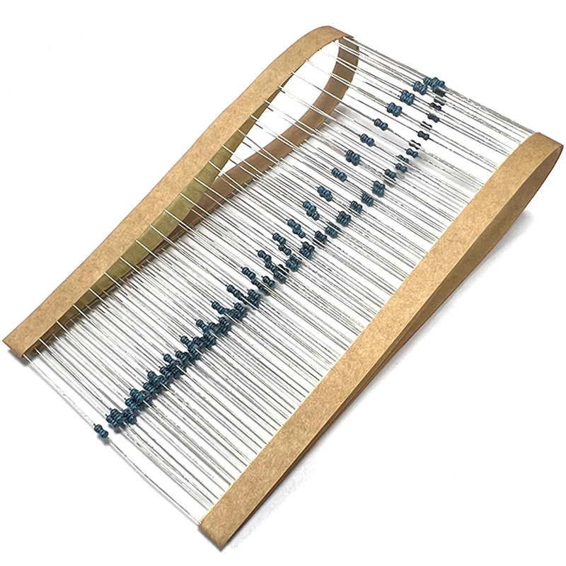 100pcs 1/8W 1/6W Metal Film Resistor 1R 1R2 1R5 10R 12R 15R 100R 120R 1K 1M 1 1.2 1.5 10 12 15 100 120 150 R K M Ohm 1% 0.125W