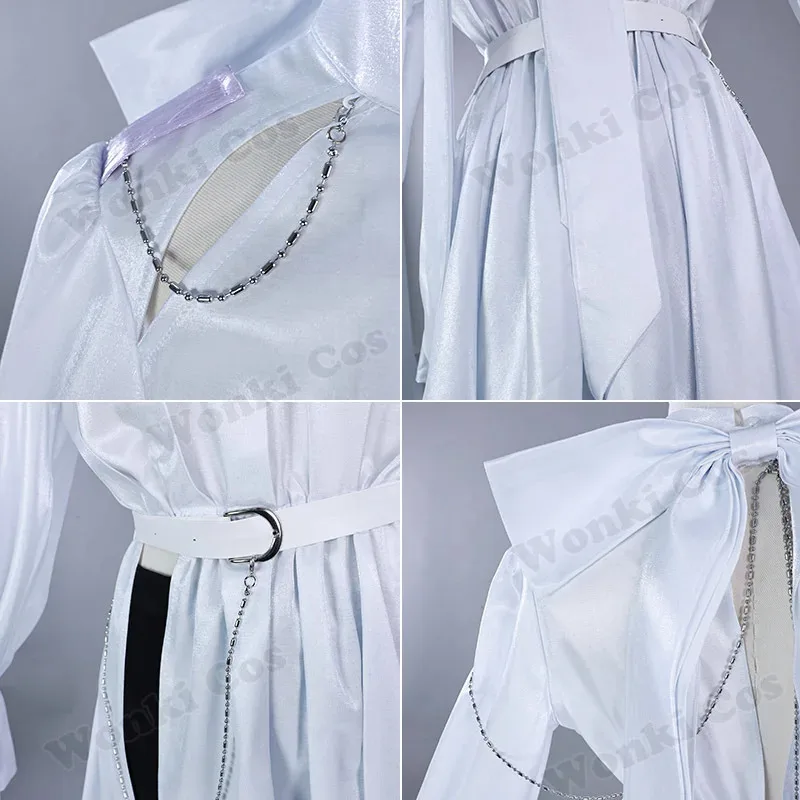 الغريبة المرحلة لوكا تأثيري حلي شعر مستعار الدعاوى البيضاء ل لوكا دور اللعب كوميك كون ملابس حفلة كرنفال