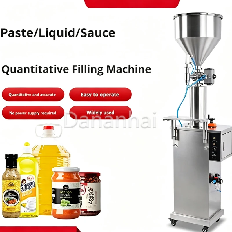 Vertical Liquid Paste Filling Machine Pneumatic Bottling Filler for Cosmetic Cream Honey Packaging