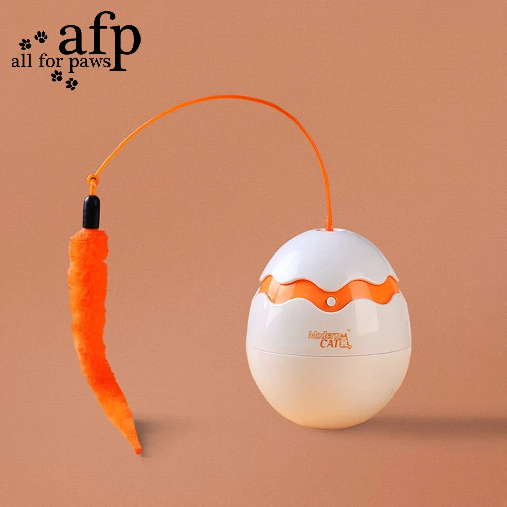 All For Paws Egg Spinner Toy For Cat Electronic Interactive Toys For Cats Funny Rolling Ball Cat Toys Tumbler Toys