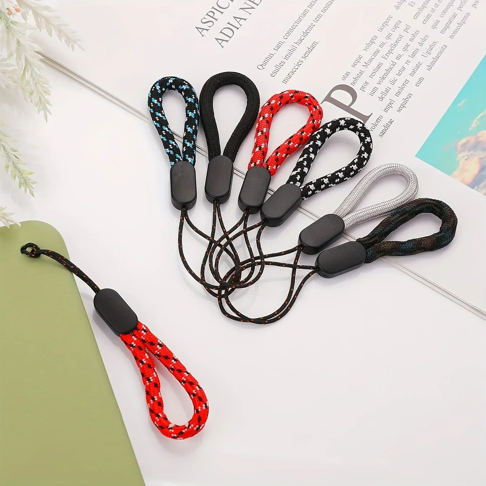 3/5Pc Hand Wrist Lanyard String Short Grip Lanyard Mobile Phone Strap for  Flash Drive Keychain