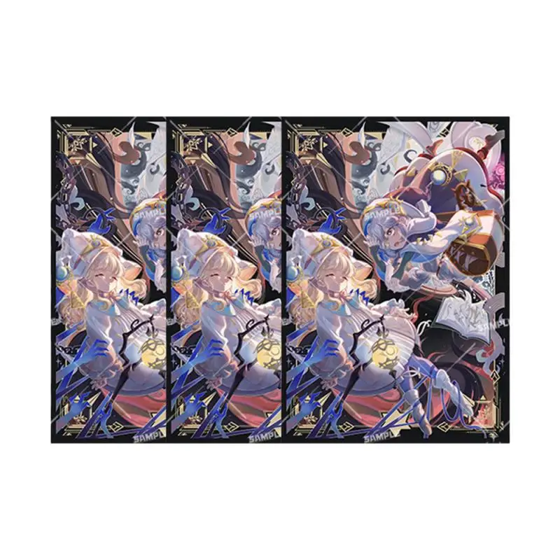 50Pcs/set Yu Gi Oh Card Sleeve Risette of The White Woods Anime Game Characters Laser Version Colorful Card Protective Cover