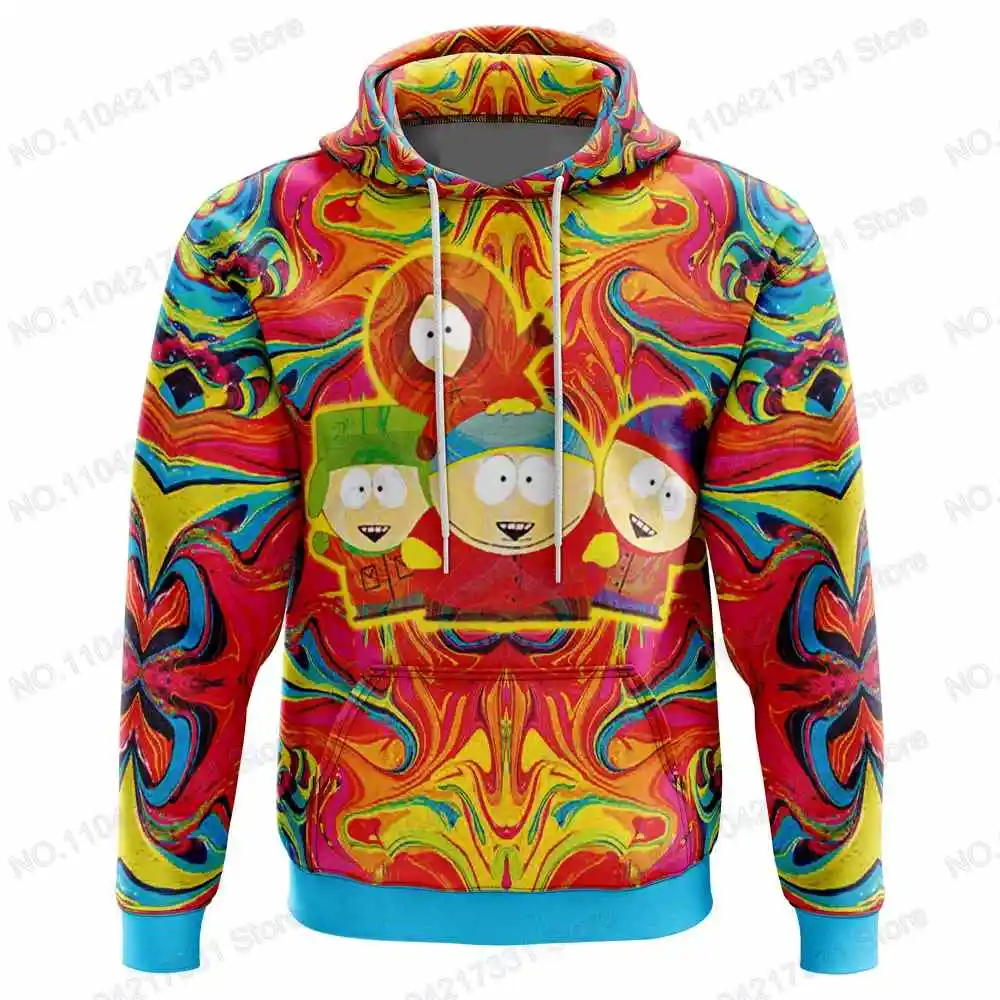 Chándal Park Fashion Streetwear Y2K Harajuku Pop Anime estampado Sudadera con capucha hombres Punk Casual colorido sudadera