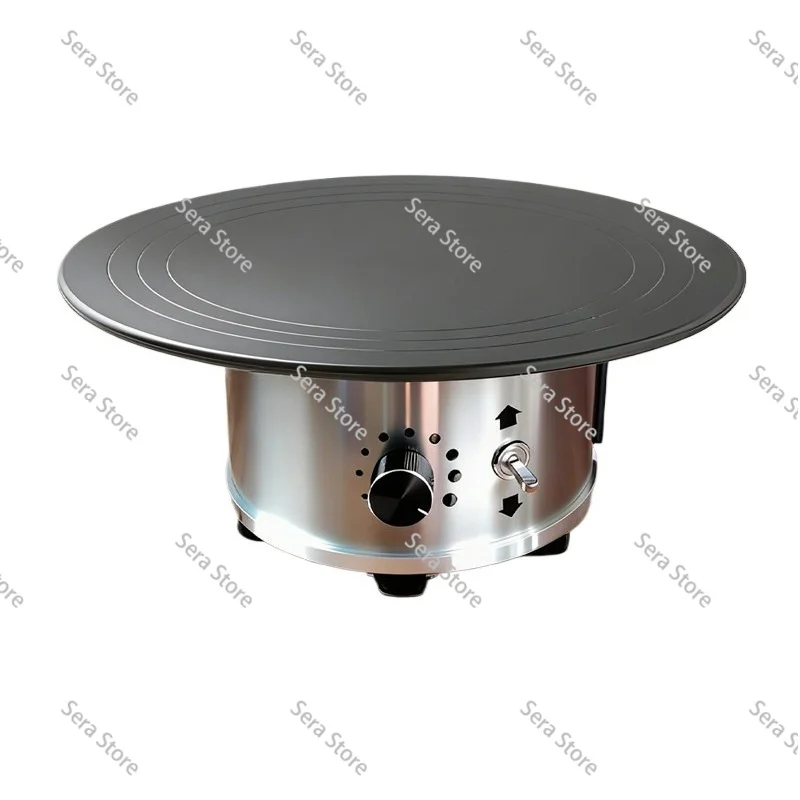 12Inch 220V Electric Rotating Cake Turntable Aluminum Alloy Non-Slip Base Baking Stand for Frosting Icing