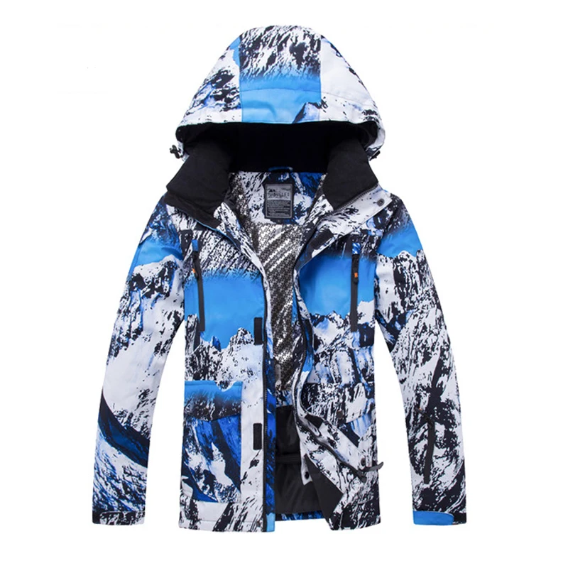 

Winter Ski Jacket for Men Warm Thick Windproof Waterproof Outdoor Sports Hooded Jackets Male Ski Equipment Large Size 4XL