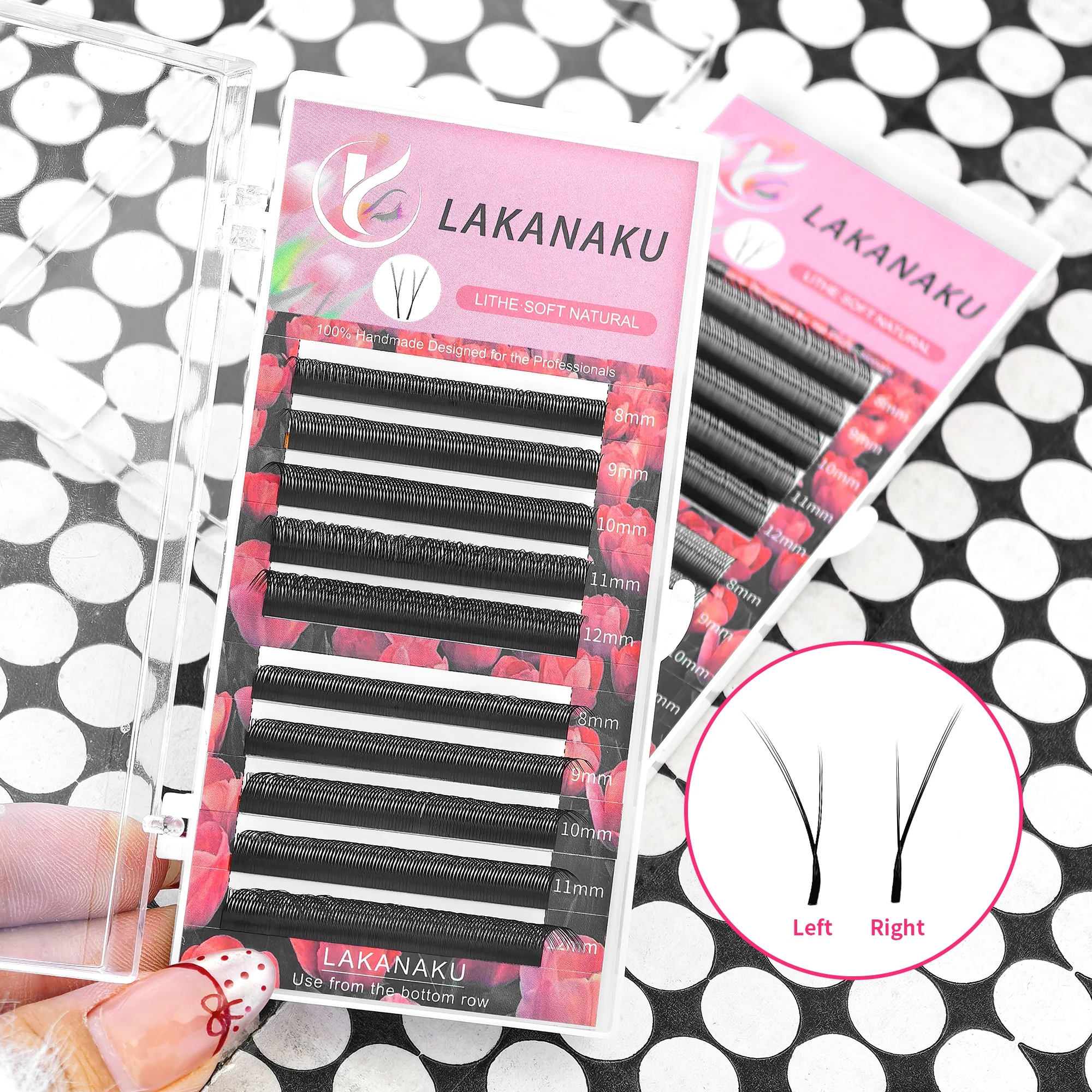 LAKANAKU Fox YY Cilios Fox Eye Lashes Natural Pre made Eyelash Extensions Fluffy Cilio YY