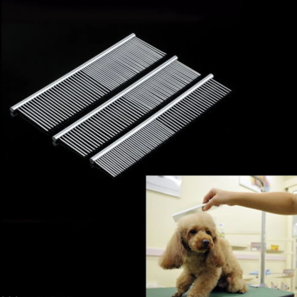 Hot Sale Stainless Steel Pet Hair Trimmer Combs Puppy Cat Cleaning Brush Pet Shedding Grooming Asymmetric Dog Long Hair Comb