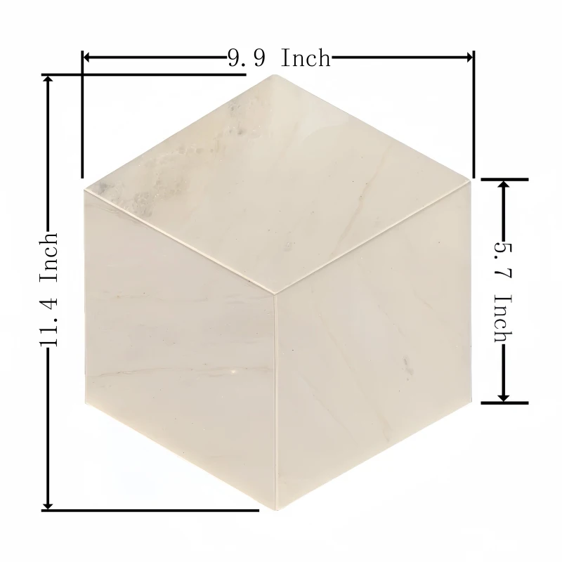 Hexagon Marble tile, White marble, natural marble,for wall and floor, polished marble tile, natural stone, genuine marble, real