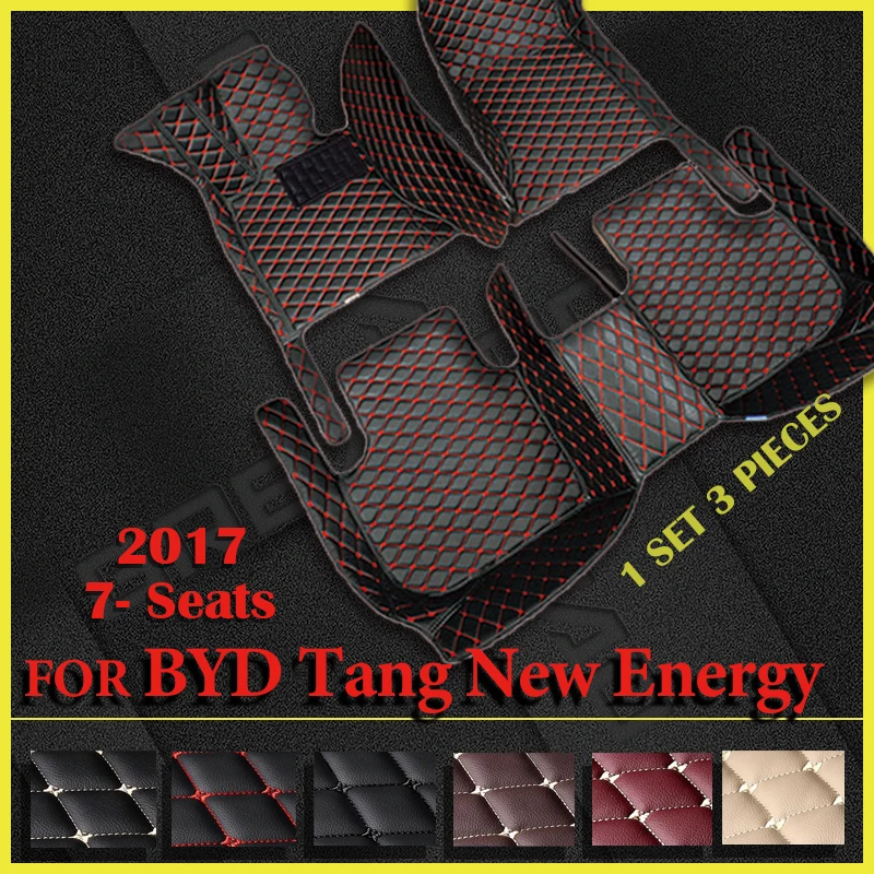 

Car Floor Mats For BYD Tang New Energy Seven Seats 2017 Custom Auto Foot Pads Automobile Carpet Cover Interior Accessories