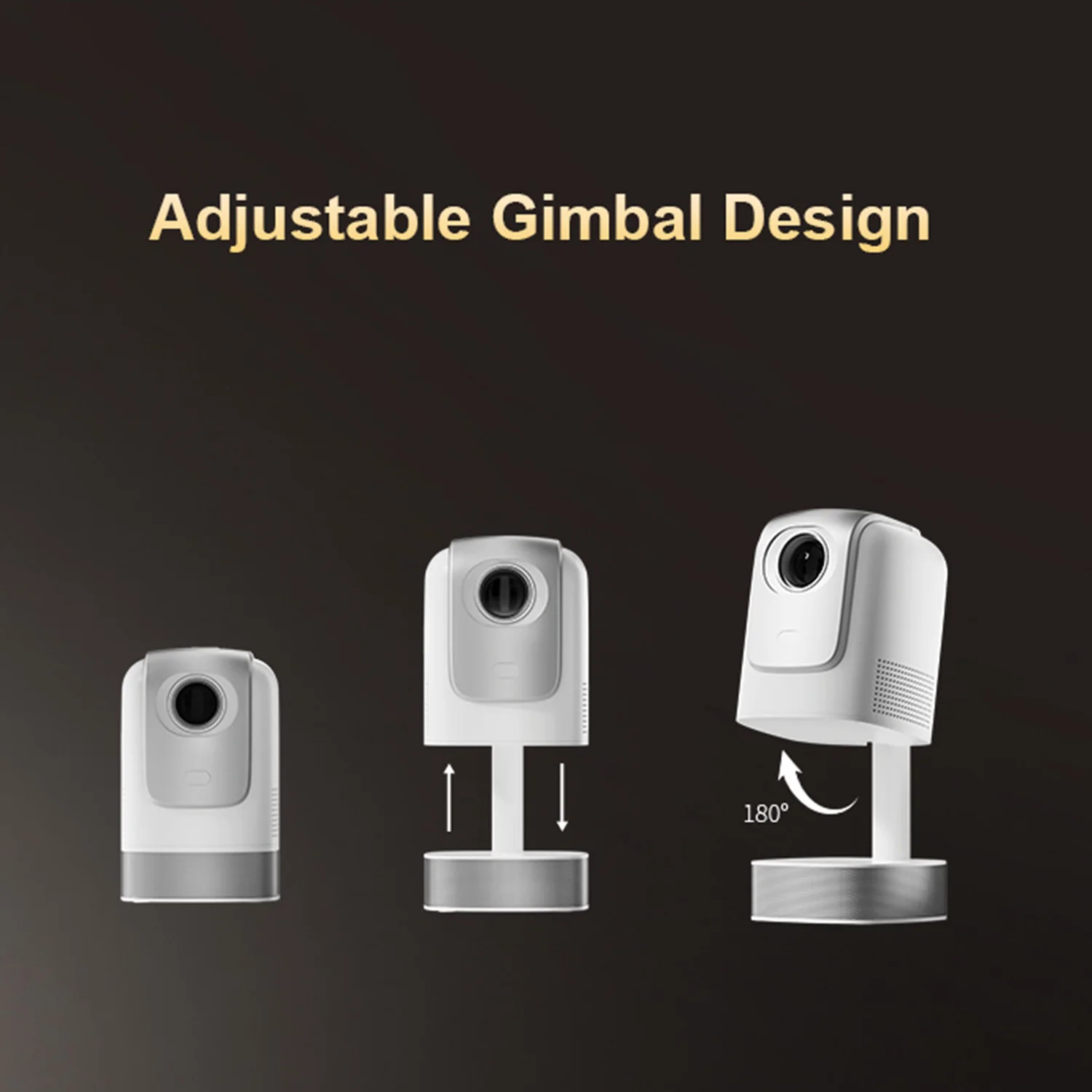 جهاز عرض WESOPRO TS8 Pro الذكي المخفي لرفع Gimbal 4K محمول مع Wifi6 بلوتوث 5.0 أندرويد 13 مسرح منزلي كيستون تلقائي