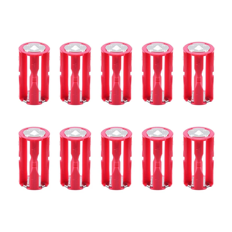 

10Pcs Parallel Battery Adapter Battery Holders Reusable Rustproof Convenient AAA To C Size Converter