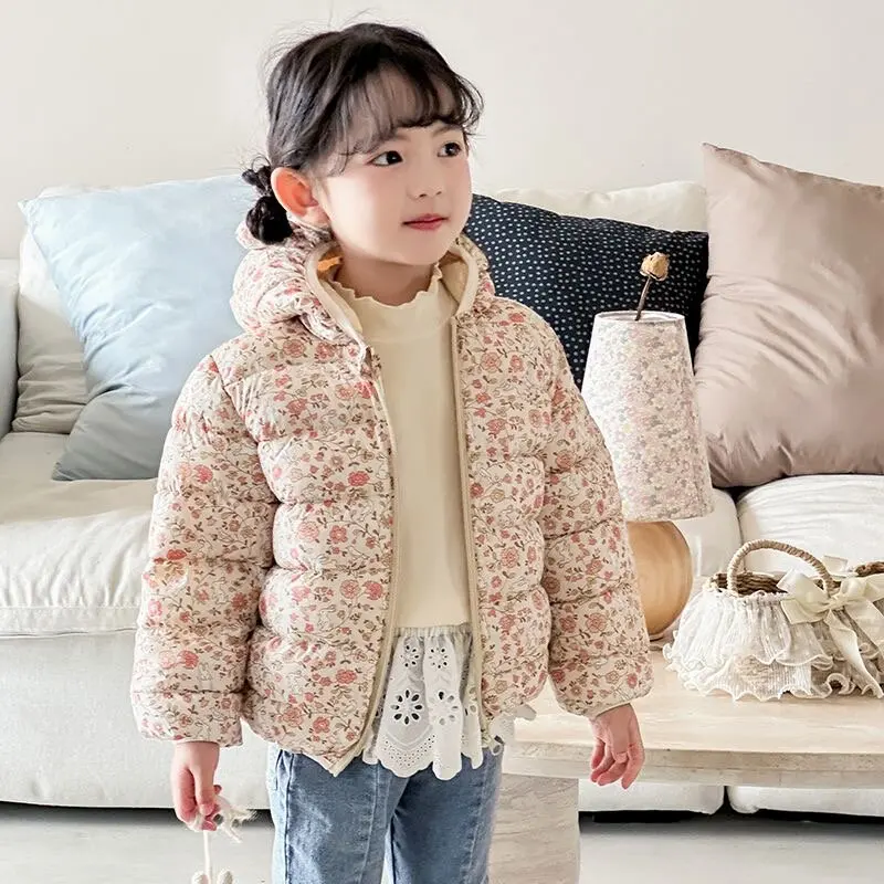 New Kids Down Jackets Autumn Winter Fashion Boys Girls Thin Warm Coats Baby Lightweight Down Cotton Coats Children Clothing