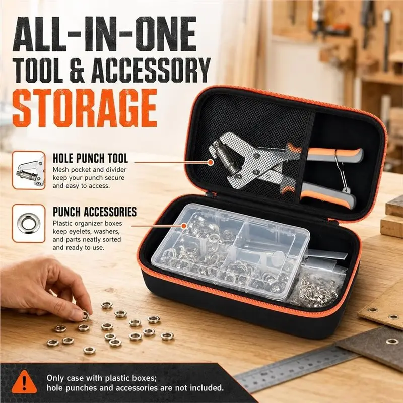 AC23-Plastic Organizer Box With Hard Shell Case, Hard Grommet Tool Kit Includes Divider, Organizer Box For Craftsman User