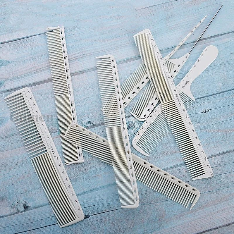 Japanese Double-sided Laser Scale Hair Comb Hairdressing Anti-static Hair Cutting Comb Salon Haircut Non-slip Handle G0302