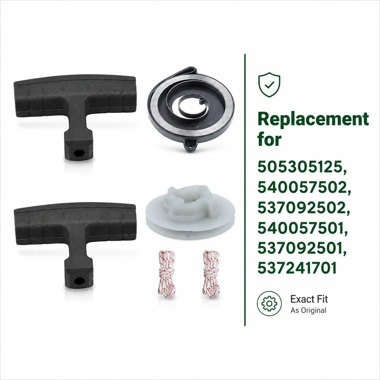 Pull Start Handle Rope Pulley Spring Repair Kit for Husqvarna 445-461 Chainsaw Replaces 537241701 540057501 537092501 Saw Parts