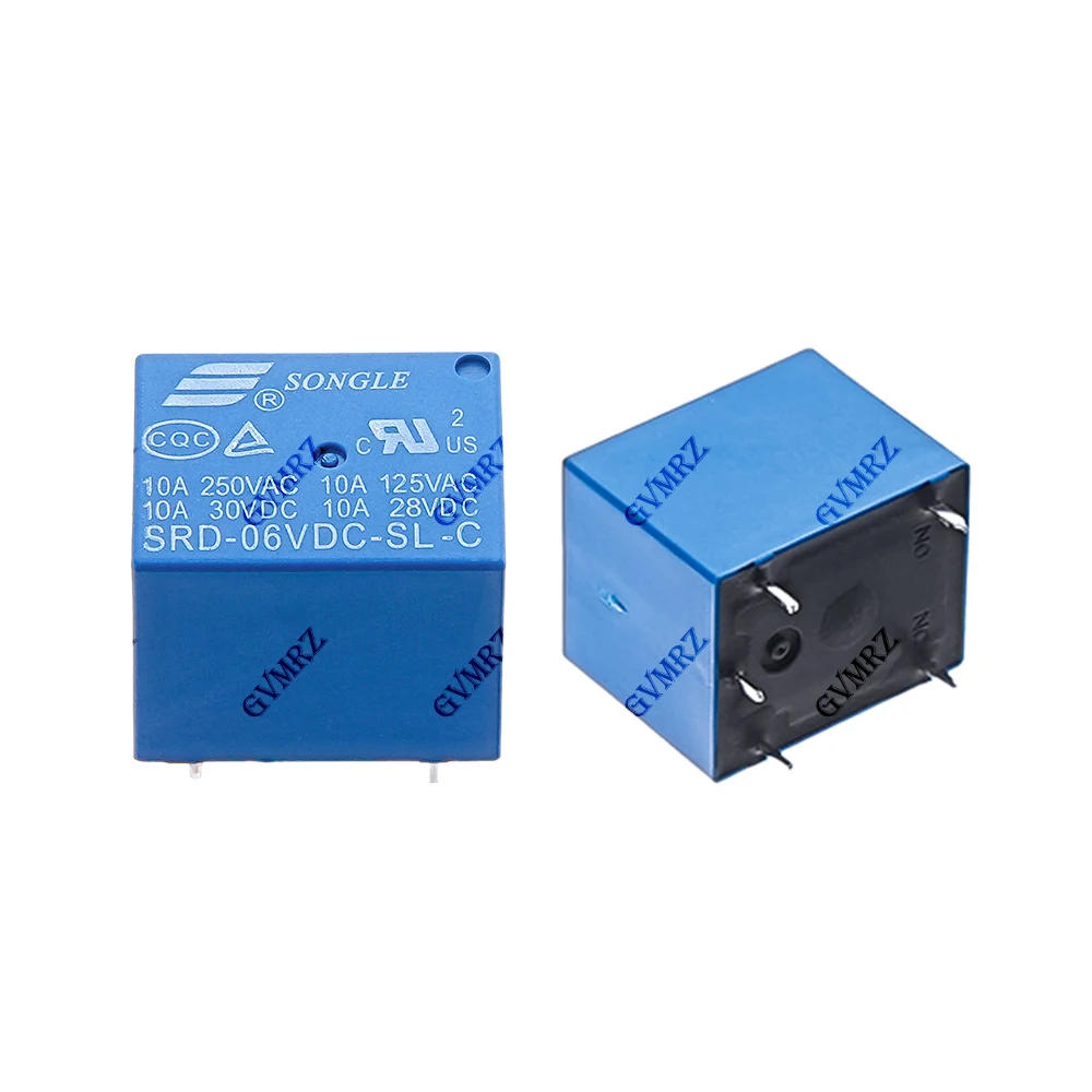 10 Stück 3V 5V 6V 9V Relais 12V 24V 48V 10A 250VAC 5PIN SRD-12VDC-SL-C SRD-03VDC-SL-C SRD-05VDC-SL-C SRD-06VDC-SL-C SRD-09VDC-SL-C