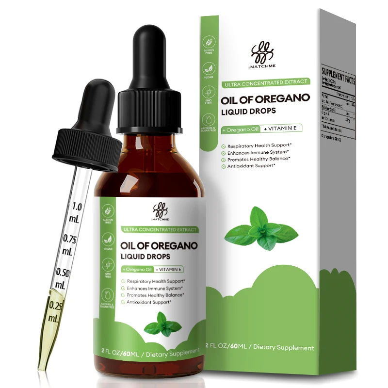 Extra Strength Oil of Oregano Liquid Drops| Immune & Digestive Support Antioxidant Supplement for Flora Balance