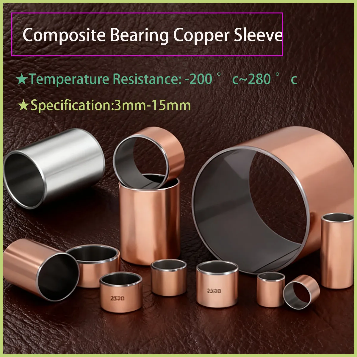 

Self Lubricating Composite Bearing Bushing Sleeve - ID 3mm-15mm Steel Backed Plain Bearing for Industrial Mechanical Equipment