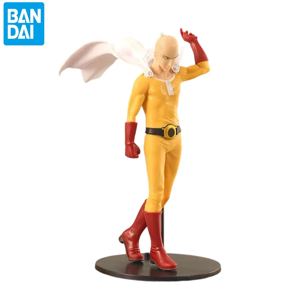In Stock Original Bandai Banpresto One Punch Man เบอร์ 2 Saitama 20 ซม.Pvc รูปอะนิเมะของแท้เดสก์ท็อปเครื่องประดับตุ๊กตาของเล่นของขวัญ