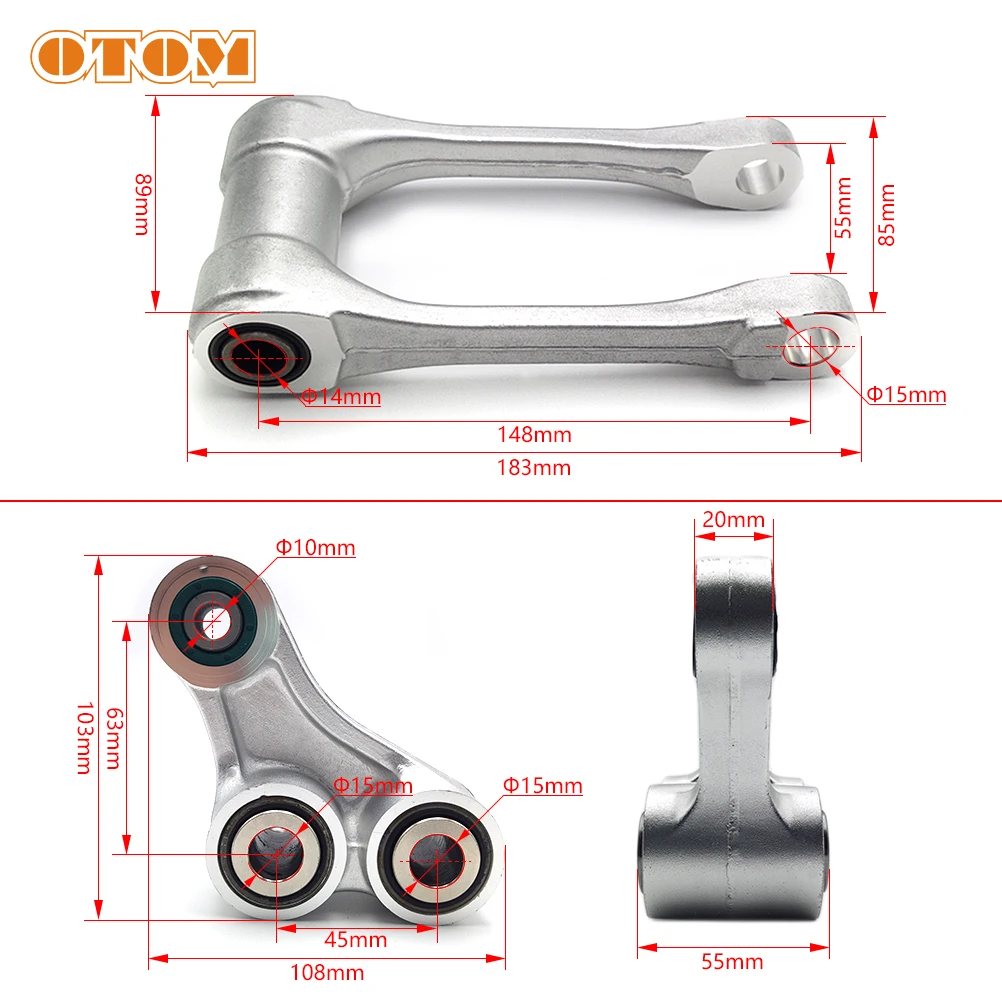 OTOM Motorcycle Forged Pull Rod Rear Swingarm Shock Triangle Lever Linkage ARM For KTM HUSQVARNA SX SXF XCF FC TC FX 125 250 450