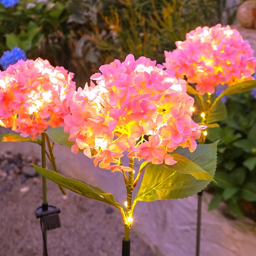 ضوء الحديقة الشمسية في الهواء الطلق الكوبية ضوء مقاوم للماء LED الزهور حصة الضوء لمسار الحديقة الفناء الخلفي المناظر الطبيعية الزخرفية