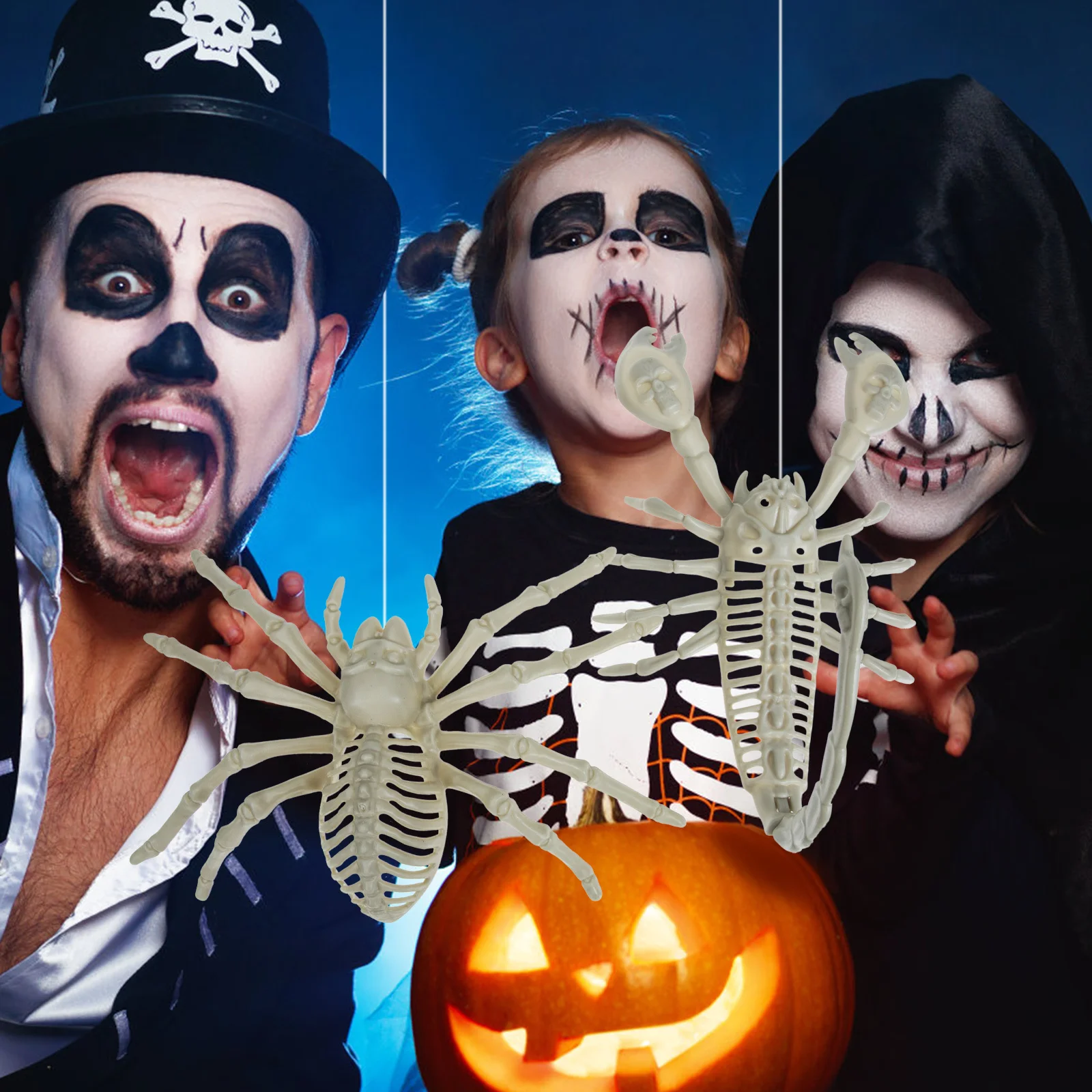 1 Set Ragni di Halloween Scorpione Decorazioni Realistici Scherzi simulati Puntelli Forniture per feste Ragni di Halloween Simulazione Ragno