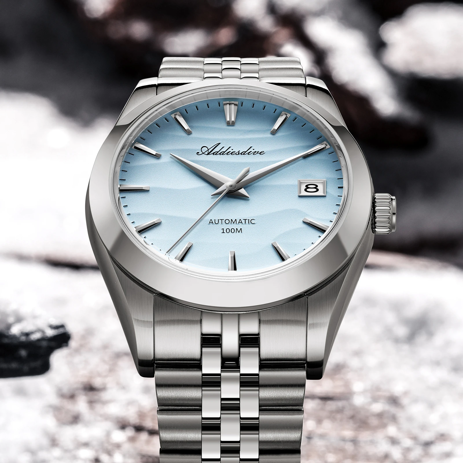 Addiesdive جديد الرمال الهاتفي ساعة أوتوماتيكية AD2059 reloj hombre NH35A الفولاذ المقاوم للصدأ الياقوت الزجاج مقاوم للماء ساعات آلية #1