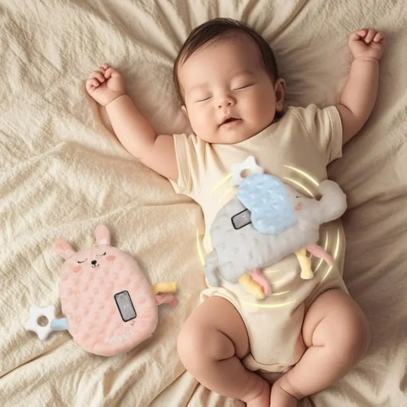J2HD Baby Kooting Doll Cartoon Design Animal Design Pocieszająca zabawka dla lalek, pomagając uspokoić i promować sen dla