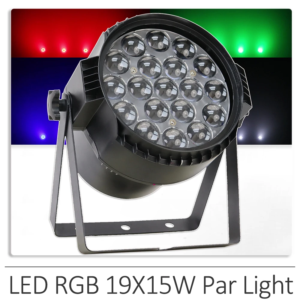 Rgbw 19x15w ao ar livre led par luz dmx varredura posicionamento mistura de cores infinitas adequado para palco dj discoteca casamento natal