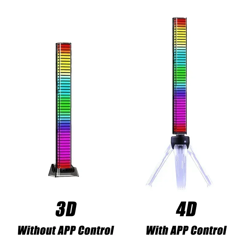 RGB เสียงรถกระบะโคมไฟ LED ไฟบรรยากาศเพลง SYNC Muticolor Music Rhythm Light สําหรับงานปาร์ตี้ Esports ห้องตกแต่งรถยนต์